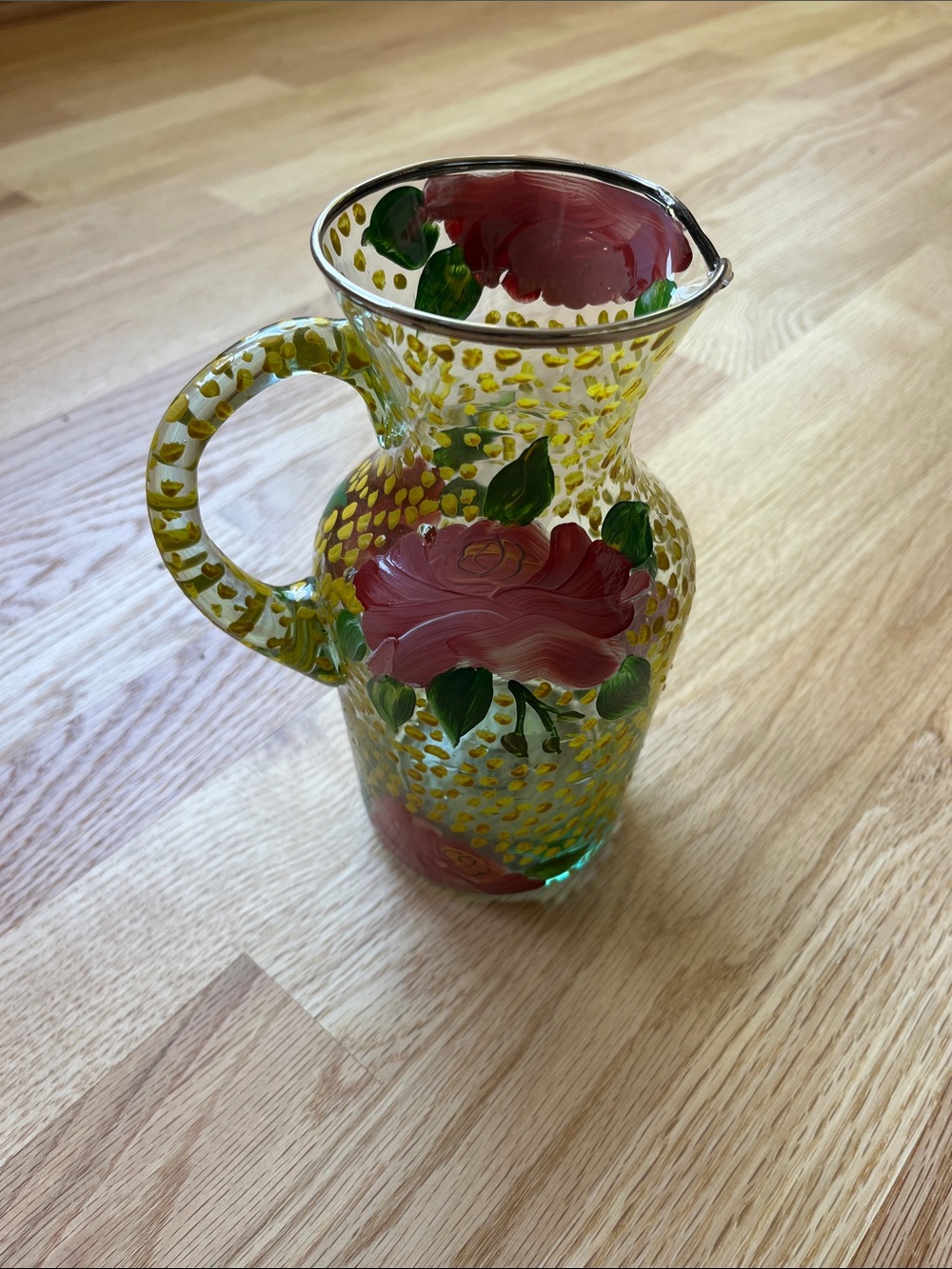 Mackenzie-Childs Hand Painted Auntie Cathryn Pitcher-1991